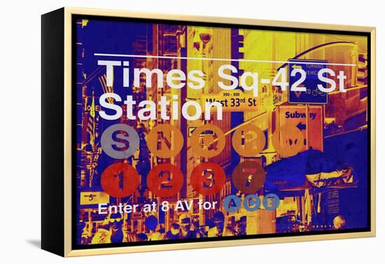 Subway and City Art - Times Square - 42 Street Station-Philippe Hugonnard-Framed Premier Image Canvas