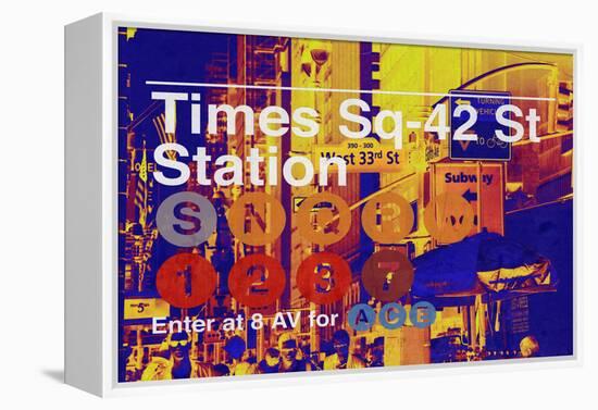 Subway and City Art - Times Square - 42 Street Station-Philippe Hugonnard-Framed Premier Image Canvas