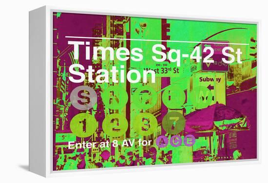 Subway and City Art - Times Square - 42 Street Station-Philippe Hugonnard-Framed Premier Image Canvas