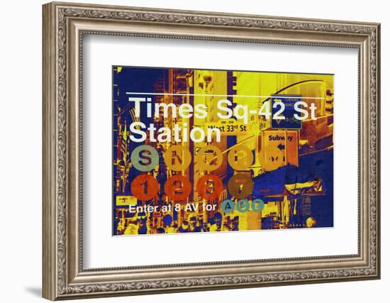 Subway and City Art - Times Square - 42 Street Station-Philippe Hugonnard-Framed Photographic Print