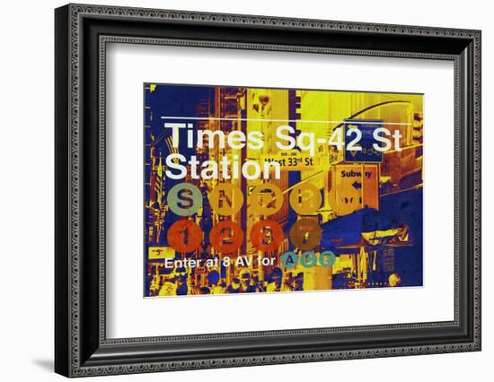 Subway and City Art - Times Square - 42 Street Station-Philippe Hugonnard-Framed Photographic Print
