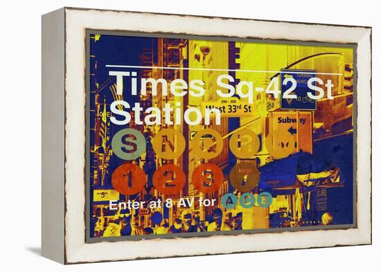 Subway and City Art - Times Square - 42 Street Station-Philippe Hugonnard-Framed Premier Image Canvas