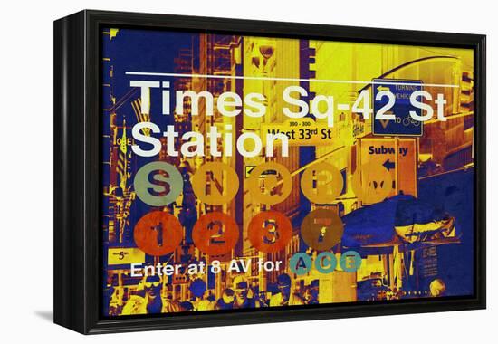 Subway and City Art - Times Square - 42 Street Station-Philippe Hugonnard-Framed Premier Image Canvas