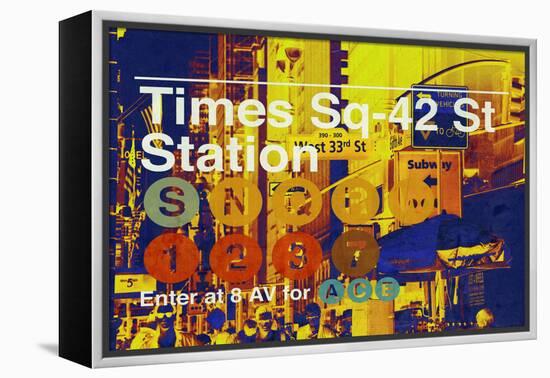 Subway and City Art - Times Square - 42 Street Station-Philippe Hugonnard-Framed Premier Image Canvas