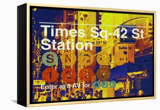 Subway and City Art - Times Square - 42 Street Station-Philippe Hugonnard-Framed Premier Image Canvas