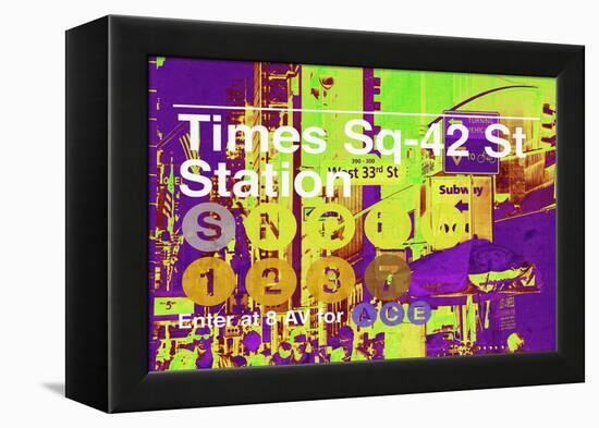 Subway and City Art - Times Square - 42 Street Station-Philippe Hugonnard-Framed Premier Image Canvas