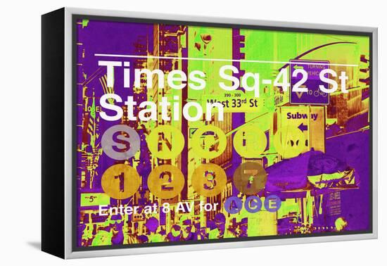 Subway and City Art - Times Square - 42 Street Station-Philippe Hugonnard-Framed Premier Image Canvas