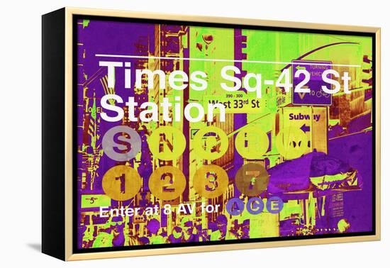 Subway and City Art - Times Square - 42 Street Station-Philippe Hugonnard-Framed Premier Image Canvas