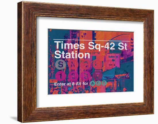 Subway and City Art - Times Square - 42 Street Station-Philippe Hugonnard-Framed Photographic Print