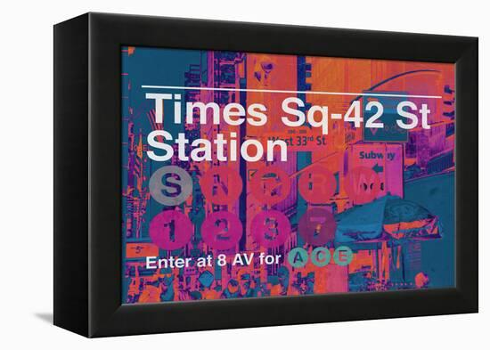 Subway and City Art - Times Square - 42 Street Station-Philippe Hugonnard-Framed Premier Image Canvas