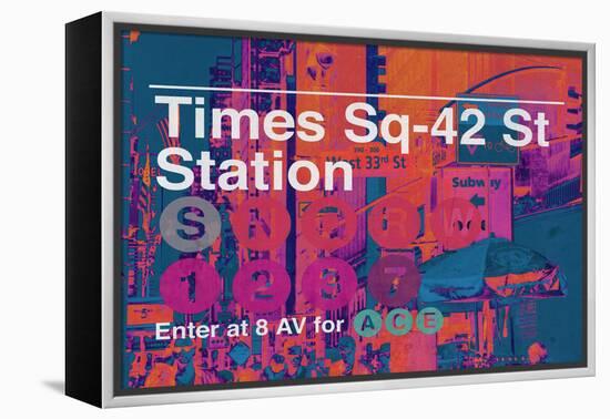 Subway and City Art - Times Square - 42 Street Station-Philippe Hugonnard-Framed Premier Image Canvas