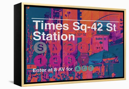 Subway and City Art - Times Square - 42 Street Station-Philippe Hugonnard-Framed Premier Image Canvas