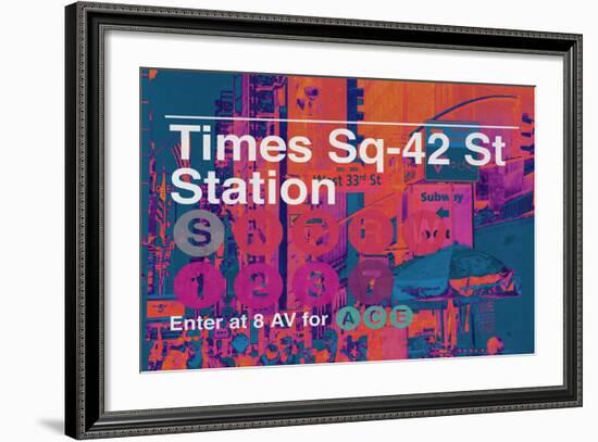 Subway and City Art - Times Square - 42 Street Station-Philippe Hugonnard-Framed Photographic Print