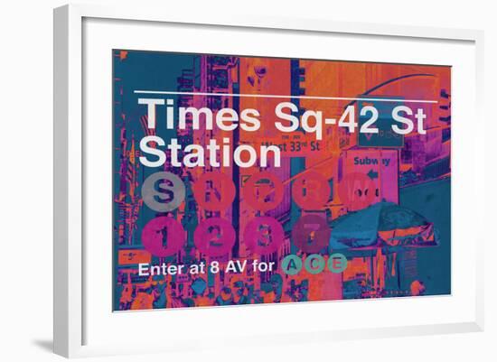 Subway and City Art - Times Square - 42 Street Station-Philippe Hugonnard-Framed Photographic Print