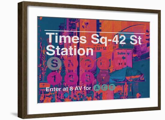 Subway and City Art - Times Square - 42 Street Station-Philippe Hugonnard-Framed Photographic Print