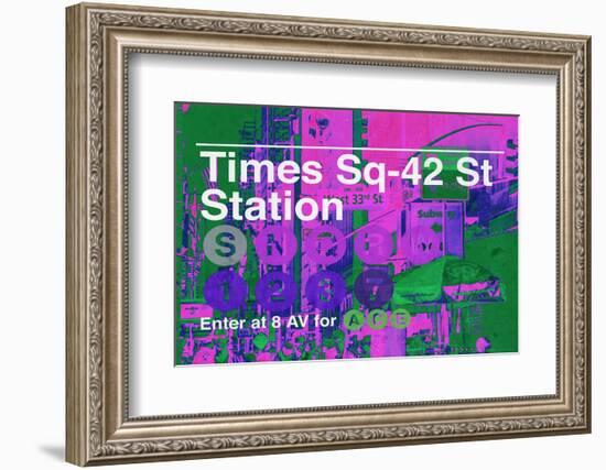 Subway and City Art - Times Square - 42 Street Station-Philippe Hugonnard-Framed Photographic Print