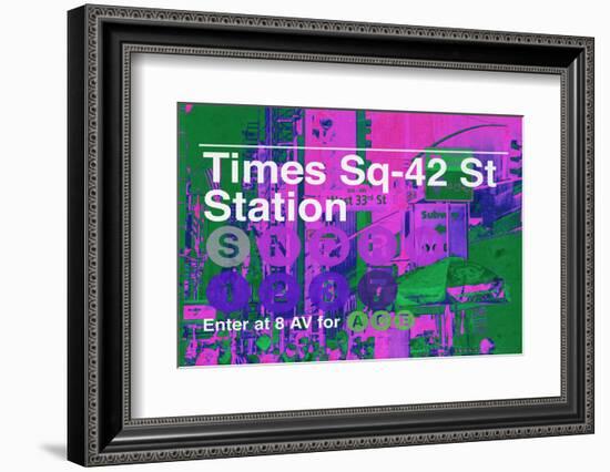 Subway and City Art - Times Square - 42 Street Station-Philippe Hugonnard-Framed Photographic Print