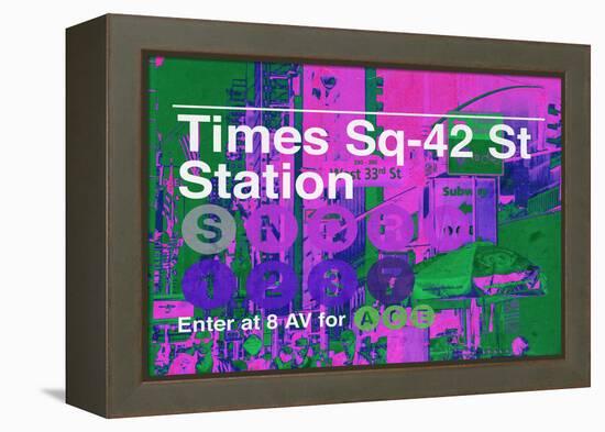 Subway and City Art - Times Square - 42 Street Station-Philippe Hugonnard-Framed Premier Image Canvas