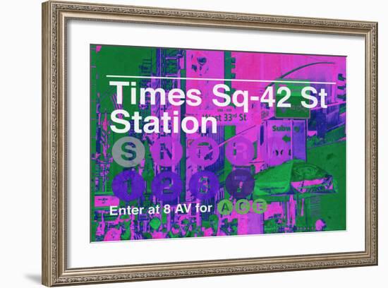 Subway and City Art - Times Square - 42 Street Station-Philippe Hugonnard-Framed Photographic Print