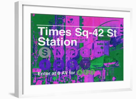 Subway and City Art - Times Square - 42 Street Station-Philippe Hugonnard-Framed Photographic Print