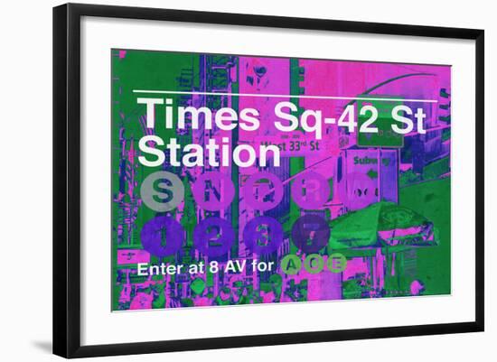 Subway and City Art - Times Square - 42 Street Station-Philippe Hugonnard-Framed Photographic Print