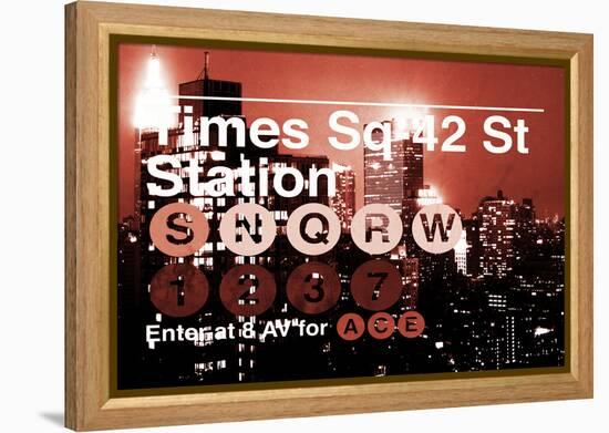 Subway and City Art - Times Square - 42 Street Station-Philippe Hugonnard-Framed Premier Image Canvas