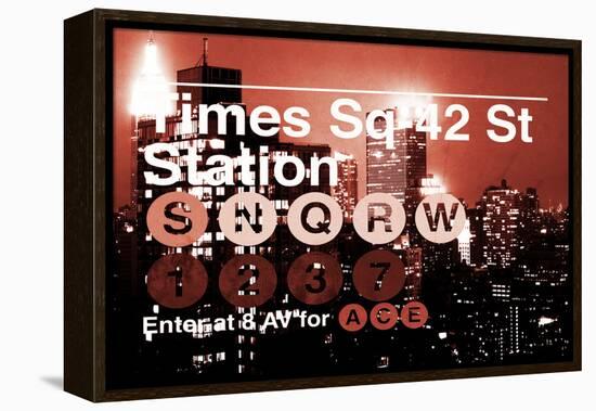 Subway and City Art - Times Square - 42 Street Station-Philippe Hugonnard-Framed Premier Image Canvas