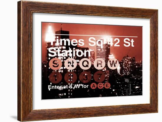 Subway and City Art - Times Square - 42 Street Station-Philippe Hugonnard-Framed Photographic Print