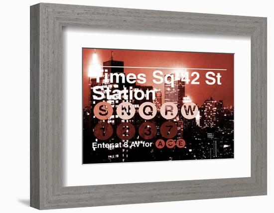 Subway and City Art - Times Square - 42 Street Station-Philippe Hugonnard-Framed Photographic Print