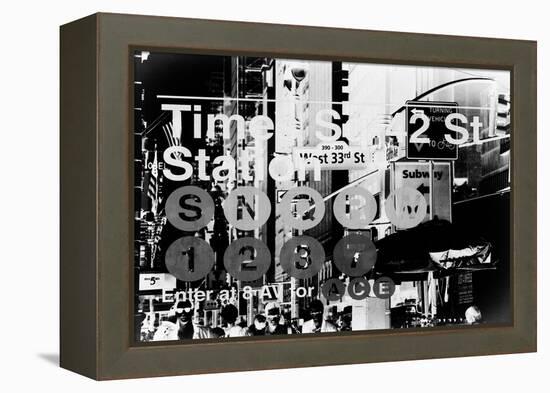 Subway and City Art - Times Square - 42 Street Station-Philippe Hugonnard-Framed Premier Image Canvas