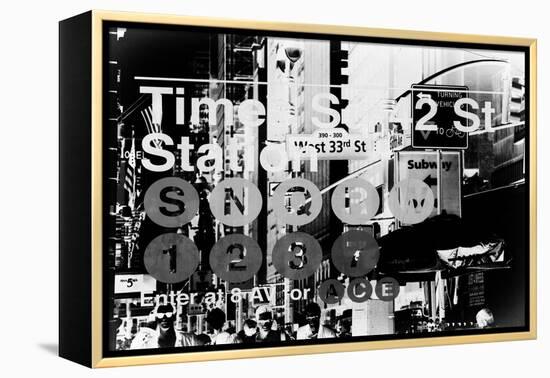 Subway and City Art - Times Square - 42 Street Station-Philippe Hugonnard-Framed Premier Image Canvas