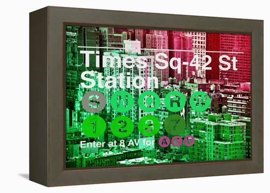 Subway and City Art - Times Square - 42 Street Station-Philippe Hugonnard-Framed Premier Image Canvas