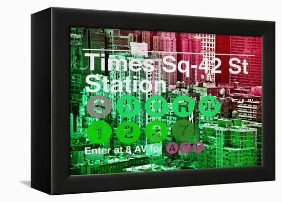 Subway and City Art - Times Square - 42 Street Station-Philippe Hugonnard-Framed Premier Image Canvas