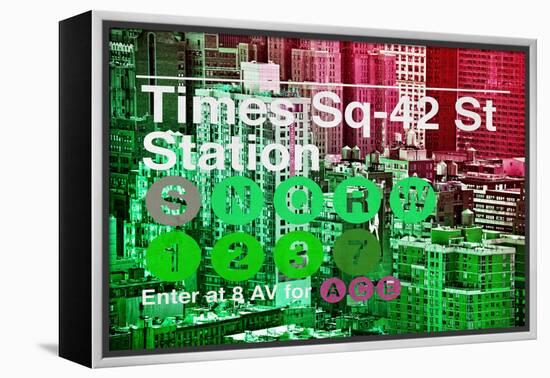 Subway and City Art - Times Square - 42 Street Station-Philippe Hugonnard-Framed Premier Image Canvas