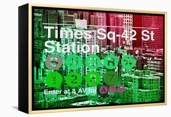 Subway and City Art - Times Square - 42 Street Station-Philippe Hugonnard-Framed Premier Image Canvas