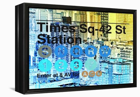 Subway and City Art - Times Square - 42 Street Station-Philippe Hugonnard-Framed Premier Image Canvas