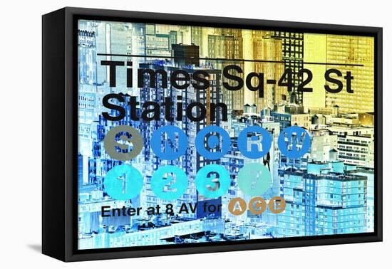 Subway and City Art - Times Square - 42 Street Station-Philippe Hugonnard-Framed Premier Image Canvas