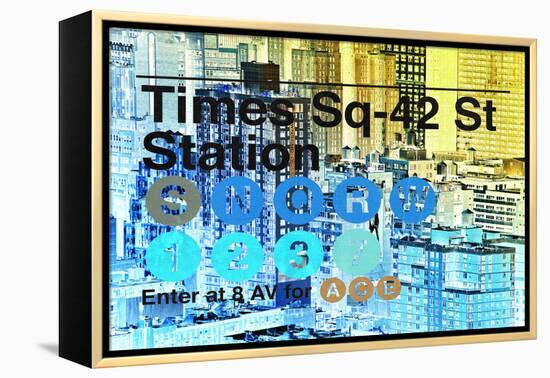 Subway and City Art - Times Square - 42 Street Station-Philippe Hugonnard-Framed Premier Image Canvas