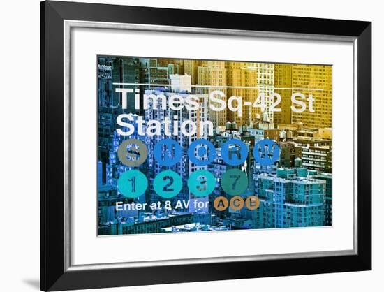 Subway and City Art - Times Square - 42 Street Station-Philippe Hugonnard-Framed Photographic Print