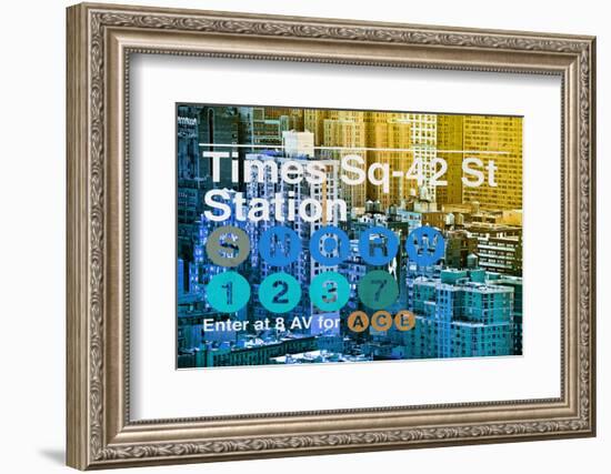 Subway and City Art - Times Square - 42 Street Station-Philippe Hugonnard-Framed Photographic Print