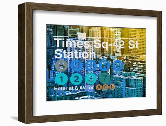 Subway and City Art - Times Square - 42 Street Station-Philippe Hugonnard-Framed Photographic Print