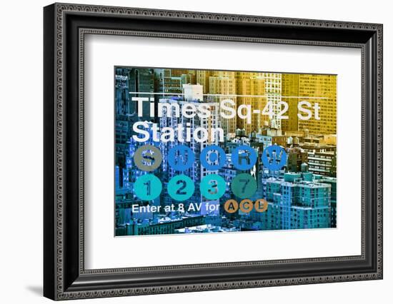 Subway and City Art - Times Square - 42 Street Station-Philippe Hugonnard-Framed Photographic Print