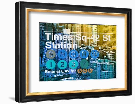 Subway and City Art - Times Square - 42 Street Station-Philippe Hugonnard-Framed Photographic Print