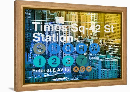 Subway and City Art - Times Square - 42 Street Station-Philippe Hugonnard-Framed Premier Image Canvas