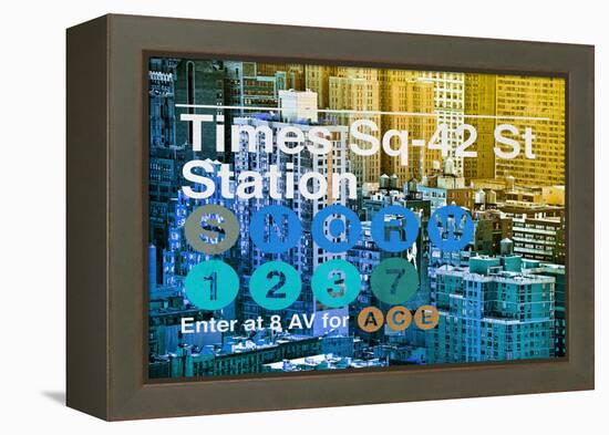 Subway and City Art - Times Square - 42 Street Station-Philippe Hugonnard-Framed Premier Image Canvas