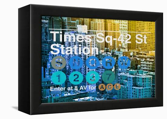 Subway and City Art - Times Square - 42 Street Station-Philippe Hugonnard-Framed Premier Image Canvas