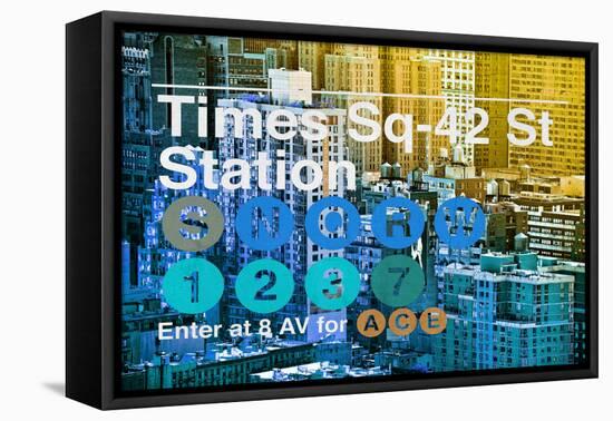 Subway and City Art - Times Square - 42 Street Station-Philippe Hugonnard-Framed Premier Image Canvas