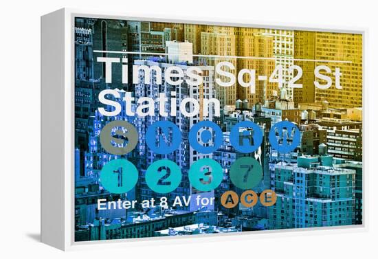 Subway and City Art - Times Square - 42 Street Station-Philippe Hugonnard-Framed Premier Image Canvas