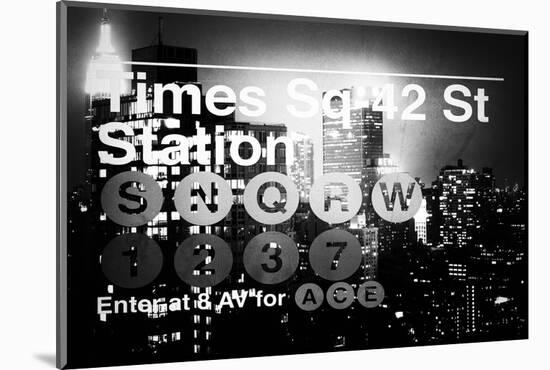 Subway and City Art - Times Square - 42 Street Station-Philippe Hugonnard-Mounted Photographic Print