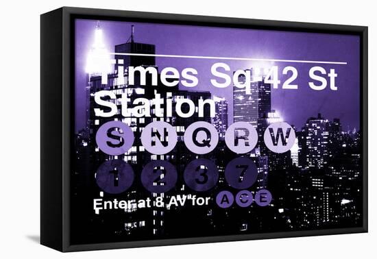 Subway and City Art - Times Square - 42 Street Station-Philippe Hugonnard-Framed Premier Image Canvas